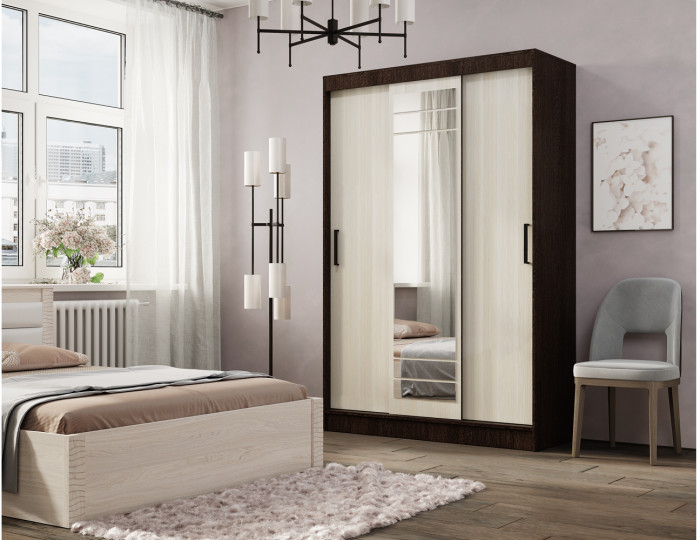 Шкаф-купе Тео ШКК-02, Венге, лоредо