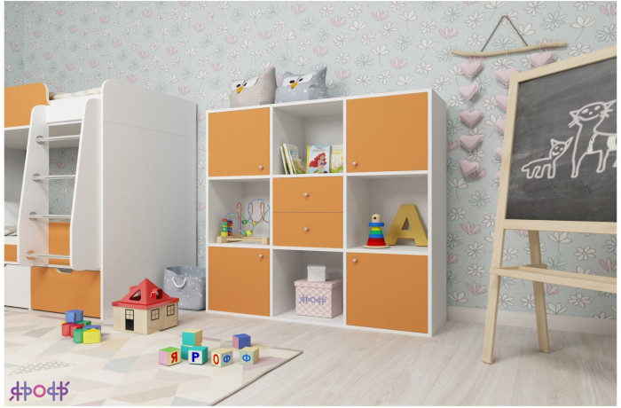 Стеллаж Джери (Дуб молочный/Белое дерево)