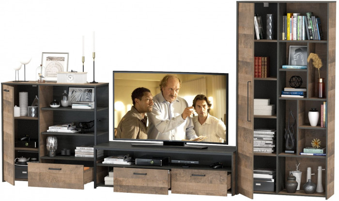 Трувор Гостиная 048, дуб гранж песочный/интра