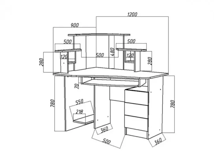 Стол компьютерный СКУ-1, склад