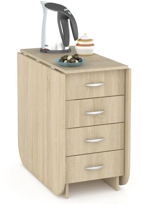 Глория 606М Стол-книжка с ящиками, дуб сонома