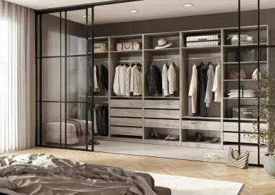 Гардеробная Ларго Вариант №1, Крафт серый