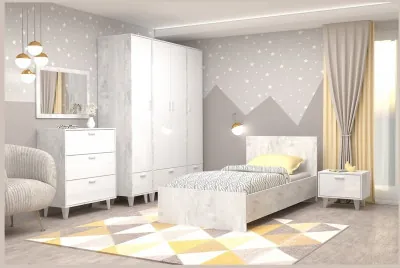 Модульная молодёжная ЭГО 2 (Бетон Светлый/Камень Темный)