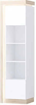 Астра Пенал №1, Белый глянец/Сонома (подсветка)