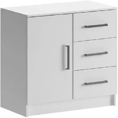 Комод 3 ящика 1 дверь (Белый)