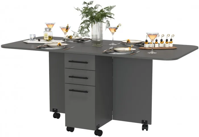 Стол-книжка с ящиками 1-6702граф, графит