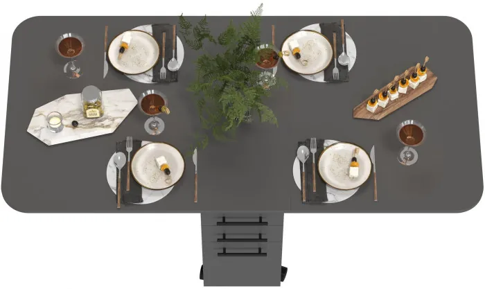 Стол-книжка с ящиками 1-6702граф, графит