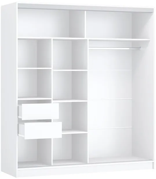 Шкаф-купе Альянс-10 ЛДСП 2000 (Ясень шимо светлый)