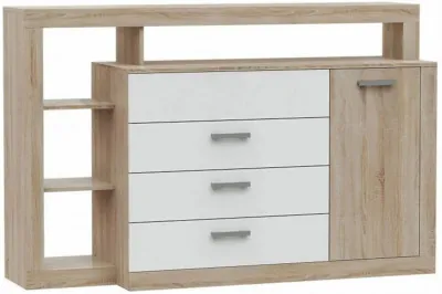 Ангара Комод (Дуб Сонома / белый)
