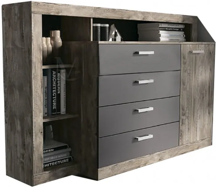 Ангара Комод (Дуб Сонома / белый)