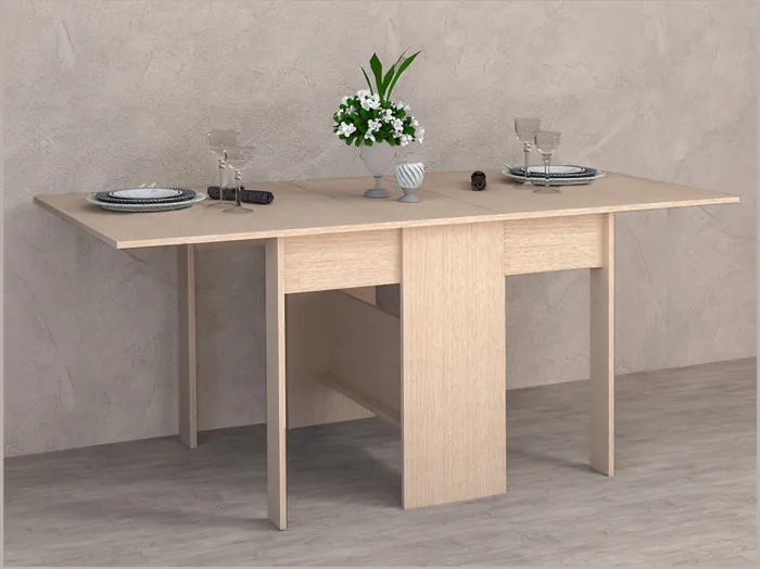 Стол обеденный-книжка ЛДСП (Ясень шимо темный)