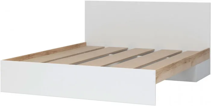 Юкки КР-1600 Кровать 160*200 Дуб делано/Белый