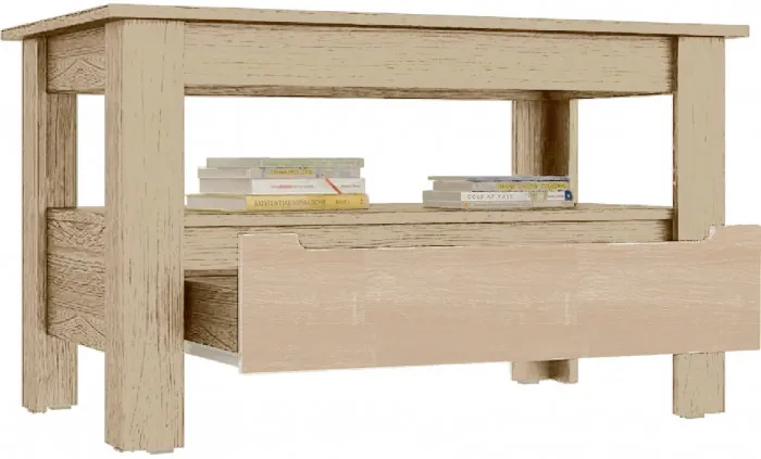 Стол журнальный МДФ (Венге / Белый глянец)