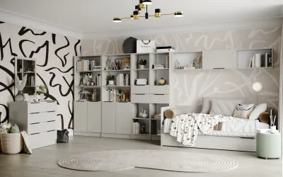 Набор мебели для подростковой "Мадрид", Кашемир