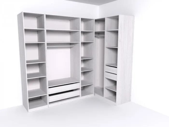 Гардеробная Рум. Комплект 3.2, ясень