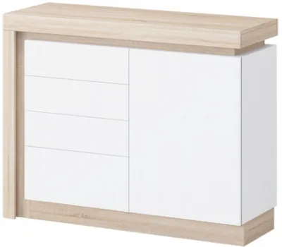 Астра Комод №2, Белый глянец/Сонома