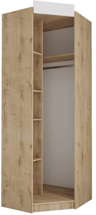 МС Лавис Шкаф угловой ШДУ 765.1 + ручка-скоба 1 шт., Белый/Белый Софт