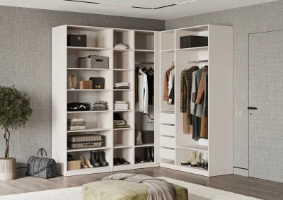 Гардеробная Ларго Вариант №3, Кашемир (без фасадов)