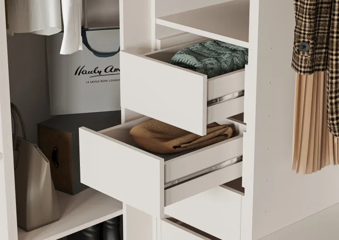 Гардеробная Ларго Вариант №3, Кашемир (без фасадов)