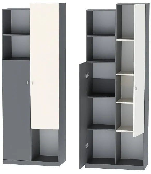 Модульная детская Клео набор 1 (Графит/Миндаль/Солнечный)