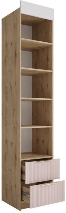 МС Лавис Шкаф ШД 450.1 + ручка-скоба 3 шт., Белый/Белый софт/Зеленый софт