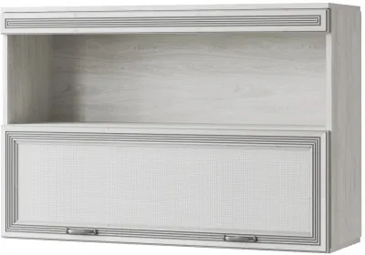 Ливорно Полка навесная ЛН-3 ясень анкор светлый патина серебро