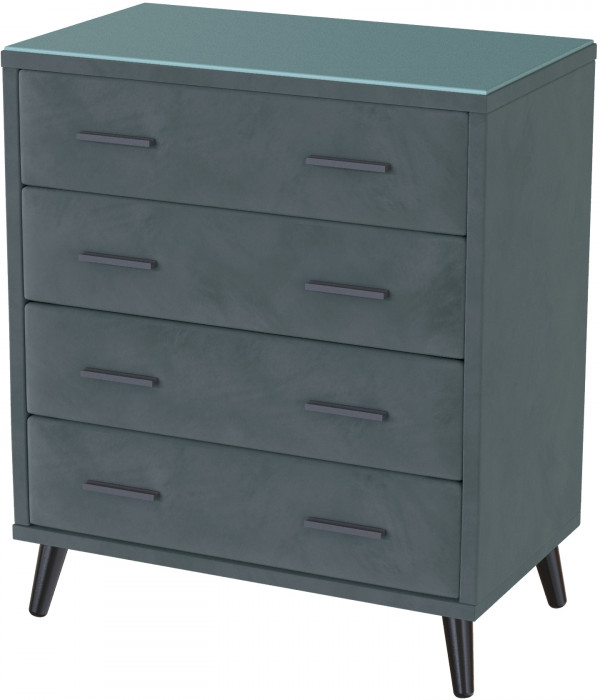 Комод интерьерный Пай серый/мдф бриз