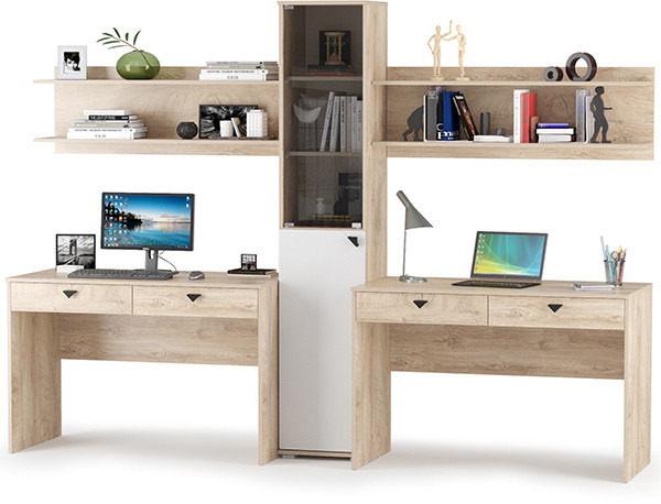 КР100 Бостон № 06, цвет дуб эндгрейн элегантный/, 12.69+09.132+13.155+12.69+09.132, ШхГхВ 269х57,2х194,4 см., универс. сборка