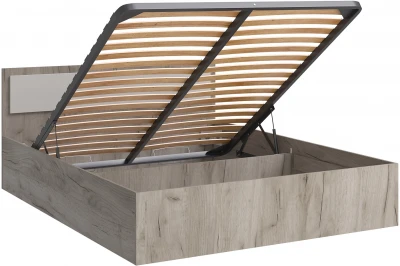Кровать 1,4м с подъемным механизмом Фиеста NEW, Крафт серый/Кашемир