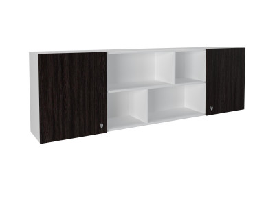 Полка надкроватная Белый/Венге