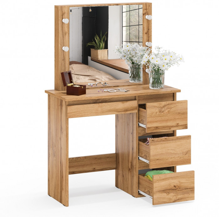 Стол косметический с подсветкой Сура, дуб вотан