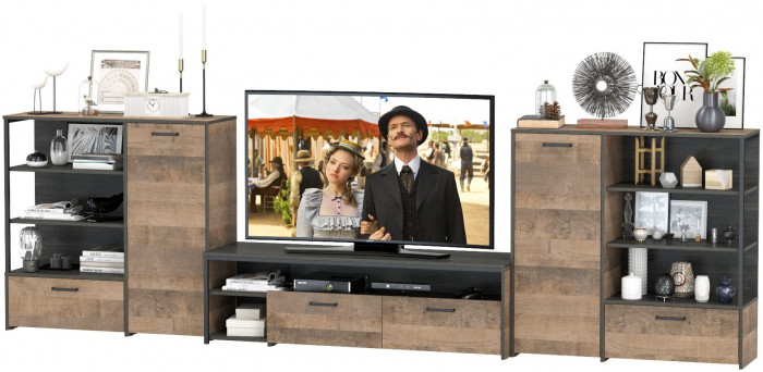 Трувор Гостиная 050, дуб гранж песочный/интра