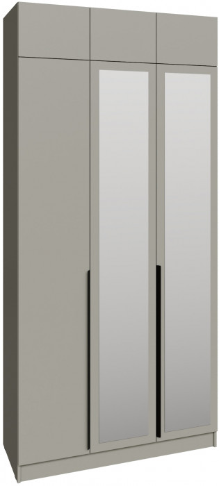 Шкаф 1,2 с антресолью и зеркалом Мадрид, Мокко