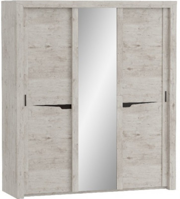Соренто спальня Шкаф 3-х дверный с раздвижными дверями, дуб бонифаций