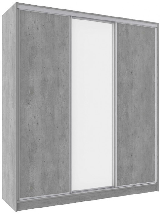 Шкаф-купе трехдверный с зеркалом 2000 Домашний Atelier светлый