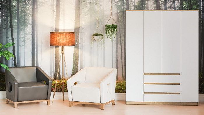 Мори Шкаф МШ1600.1, цвет дуб сонома/белый, ШхГхВ 160,4х50,4х209,6 см.