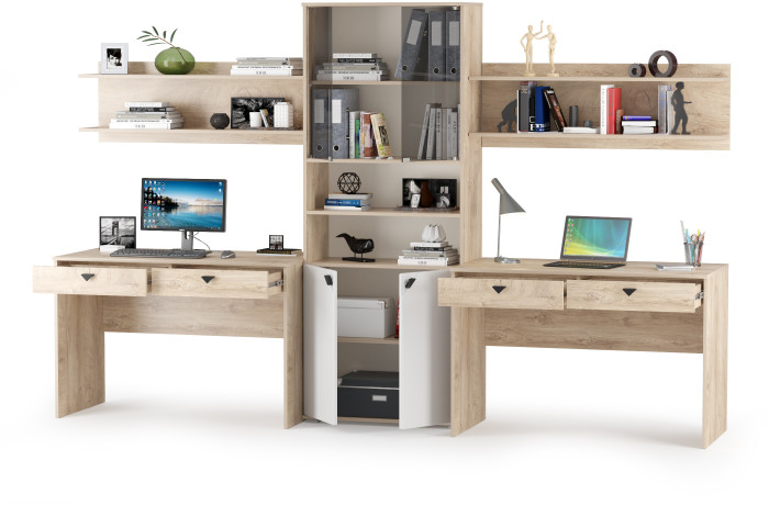 КР100 Бостон № 07, цвет дуб эндгрейн элегантный/фасады МДФ милк рикамо софт, 12.69+09.132+13.156+12.69+09.132, ШхГхВ 307,2х57,2х194,4 см.