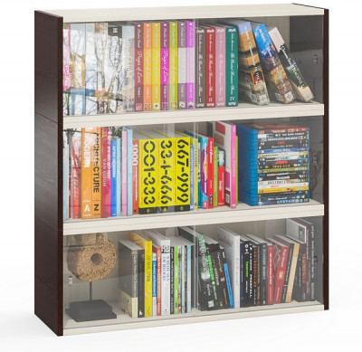 Три полки книжных С-МД-КН01, венге/дуб