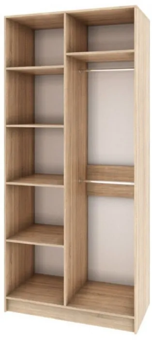 Мадлен Шкаф 2-хств. дуб сонома/МДФ дуб шале мореный