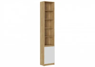 БОСТОН Стеллаж СЖ-001 МДФ, крафт золотой/белый глянец