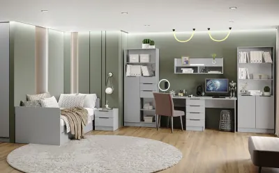 Набор мебели для подростковой "Мадрид", Серый камень