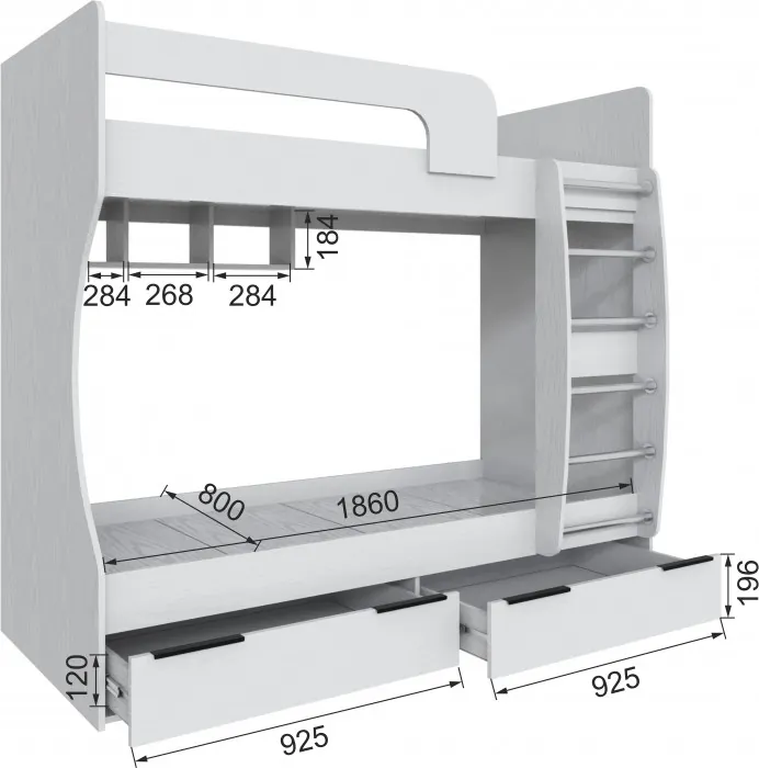 Набор мебели для подростковой "Мадрид", Белый