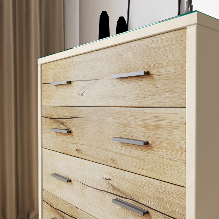 Комод интерьерный Ланс бежевый/мдф дуб канадский