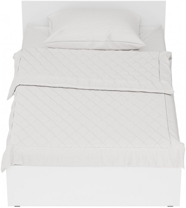 Стандарт Кровать 1200, цвет белый, ШхГхВ 123,5х203,5х70 см., сп.м. 1200х2000 мм., без матраса, основание есть