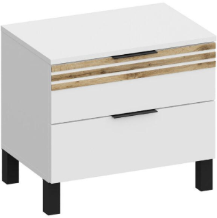 Модульная спальня Нао, набор №5, Дуб вотан/Белый (Профиль МДФ Дуб вотан)