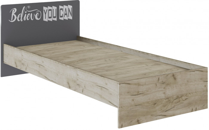 Модульная подростковая спальня Колибри-Лофт, набор 2, Крафт серый/Графит серый