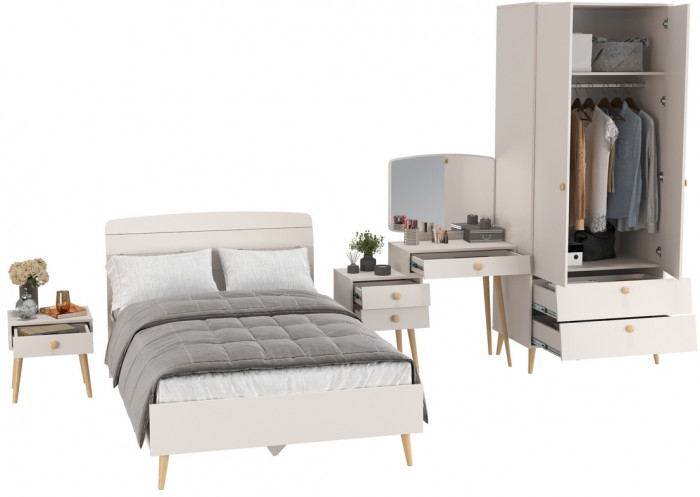 Афина Спальня 22-1200, кашемир серый