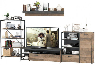 Трувор Гостиная 041, дуб гранж песочный/интра