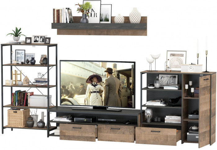 Трувор Гостиная 041, дуб гранж песочный/интра