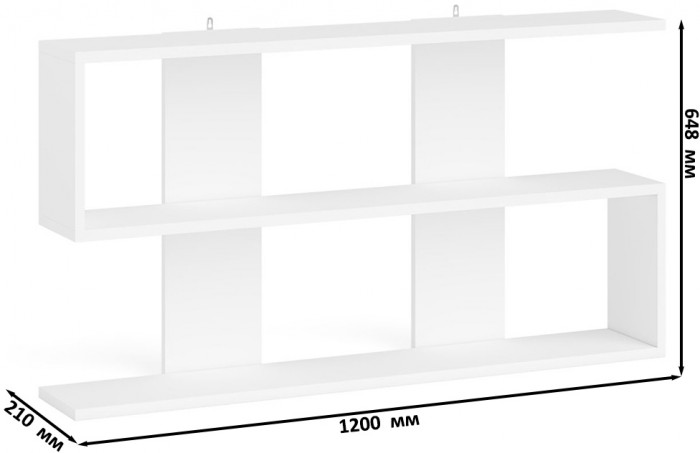Мори компьютерный стол МС-16 левый + Стеллаж МСТ600.3 + Полка 1200, белый